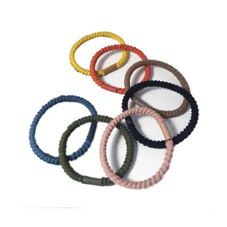 【卡樂熊】基本素色高彈性造型髮束五入組(隨機不挑色)