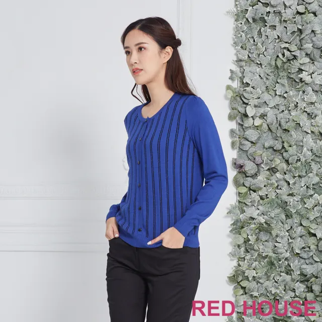 【RED HOUSE 蕾赫斯】條紋假兩件針織衫(共2色)