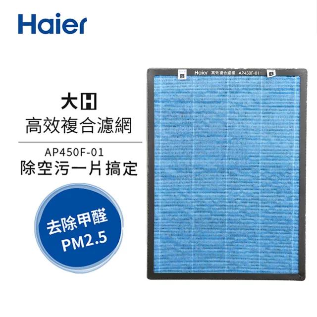 【Haier 海爾】大H空氣清淨機專用高效複合濾網(AP450F-01)