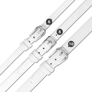 【Watchband】6.8.10 mm / 各品牌通用 真皮壓紋錶帶(白色)