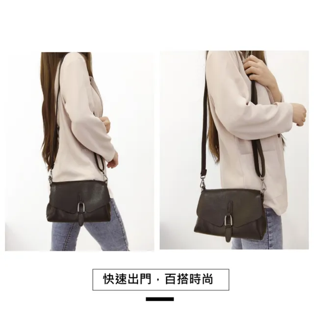 【玩皮工坊】雙11 真皮頭層牛皮三拉鍊簡約單肩包 LB557 女包(真皮包包 4款可選)