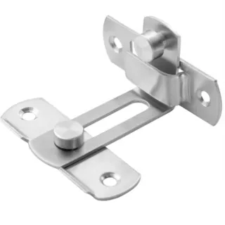 HE024-M 中號不鏽鋼門鎖 90度 白鐵打掛鎖 90度門栓直角鎖 門閂 掛扣(白鐵雙用打掛閂 門鎖 簡易平閂)
