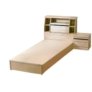 【A FACTORY 傢俱工場】藍田 日式收納房間3件組 床頭箱+床底+床邊櫃 單大3.5尺