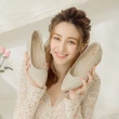 【Ann’S】璀璨流線手工燙鑽-尖頭舒適低跟婚鞋(金)