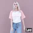 【Lee 官方旗艦】女裝 短袖T恤 / H.D. LEE 撞色連肩 白/粉紅袖 Boyfriend版型(LL2001763XW)