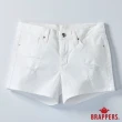 【BRAPPERS】女款 Boy friend系列-彈性割破短褲(白)