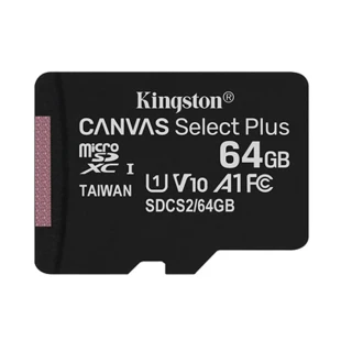 【Kingston 金士頓】64GB 100MB/s microSDXC UHS-I U1 A1 V10  記憶卡(SDCS2/64GB 平輸)