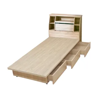 【A FACTORY 傢俱工場】藍田 日式收納房間2件組 床頭箱+三抽收納 單大3.5尺