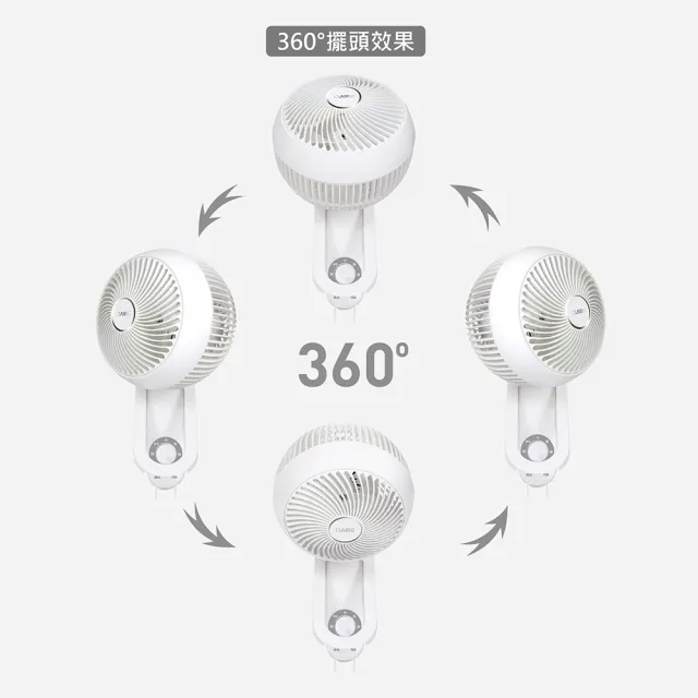 【Claire】日本球面技術360度球型9吋循環壁扇(CSK-BL09SW)