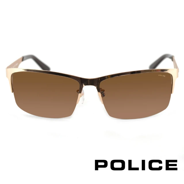 【POLICE】金屬鏡腳造型太陽眼鏡(金-POS8874-0349)