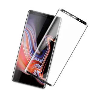 三星 Note9 曲面黑全膠玻璃鋼化膜手機9H保護貼(3入 三星 Note9 保護貼  Note9鋼化膜)