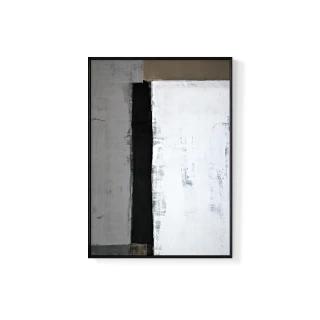 【菠蘿選畫所】黑白灰色塊 – 俐落-42x60cm(北歐/插畫/攝影/抽象畫/工作室/插畫/空間/沙發背景/客廳掛畫)