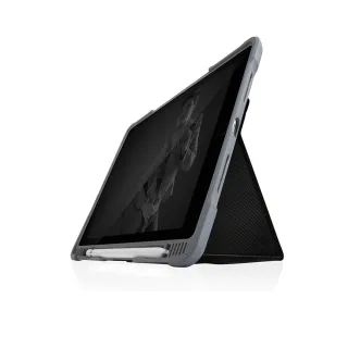 【STM】Dux Plus Duo for iPad 10.2吋 第九代/第八代/第七代(專用內建筆槽軍規防摔殼 - 黑)