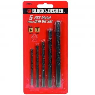 【特力屋】BLACK+DECKER 5件式HSS金屬鑽頭組