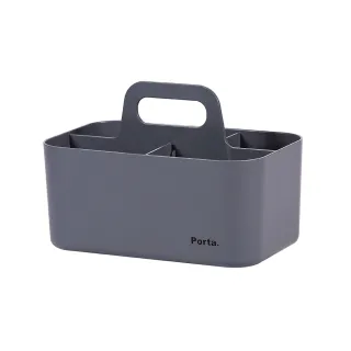 【LITEM 里特】Porta手提可堆疊整理盒/小/灰-3入(收納盒/小物收納箱/手提式/居家寢室/可堆疊)