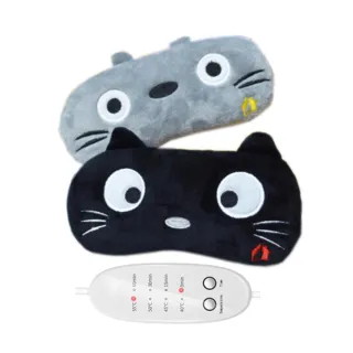 【Obeauty 奧緹】日本喵星人造型USB控溫舒壓香薰熱敷眼罩-KDS-110(2款任選-KawaDenki)