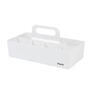 【LITEM 里特】Porta手提可推疊整理盒/大/象牙白-2入(收納盒/小物收納箱/手提式/居家寢室/可堆疊)