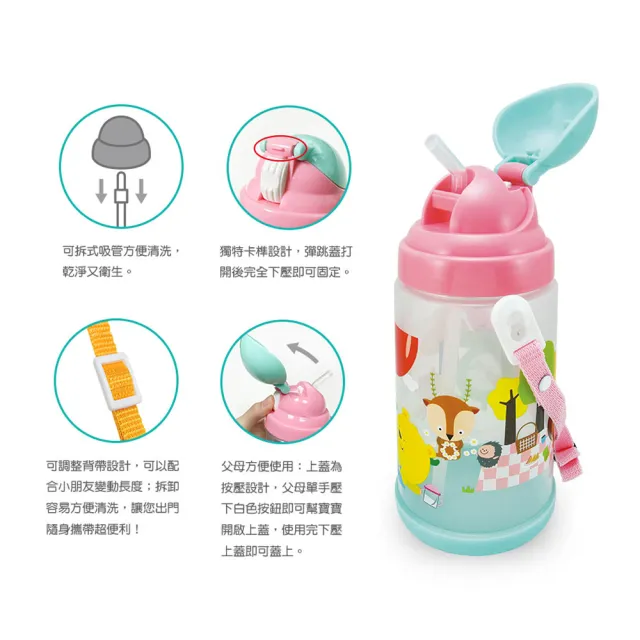 【莫菲思】晉怡 mit兒童環保安全無毒彈跳水壺650ml(兒童水壺/運動水壺/三色可選)