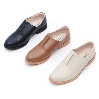 【G.Ms.】MIT系列-簡約線條牛皮牛津鞋(杏米/咖啡/黑色)