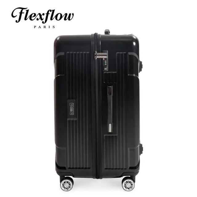 【Flexflow】原色黑 29吋 特務箱 智能測重 防爆拉鍊旅行箱(南特系列)