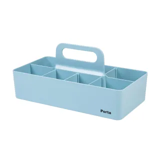 【LITEM 里特】Porta手提可推疊整理盒/大/薄荷藍-2入(收納盒/小物收納箱/手提式/居家寢室/可堆疊)