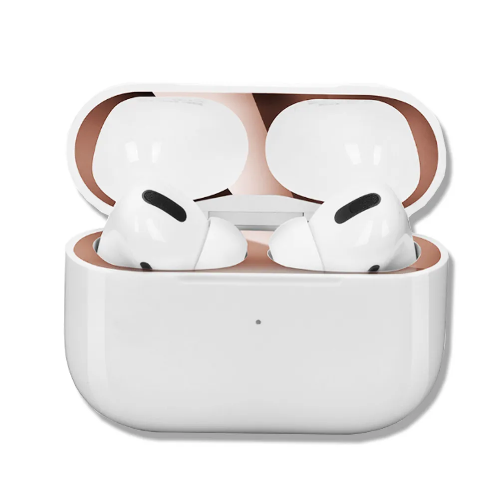 【防摔專家】蘋果AirPods Pro藍牙耳機內蓋防塵金屬保護膜 2入