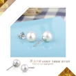 【KATROY】天然珍珠．母親節禮物．純銀耳環(8.0- 9.0 mm)