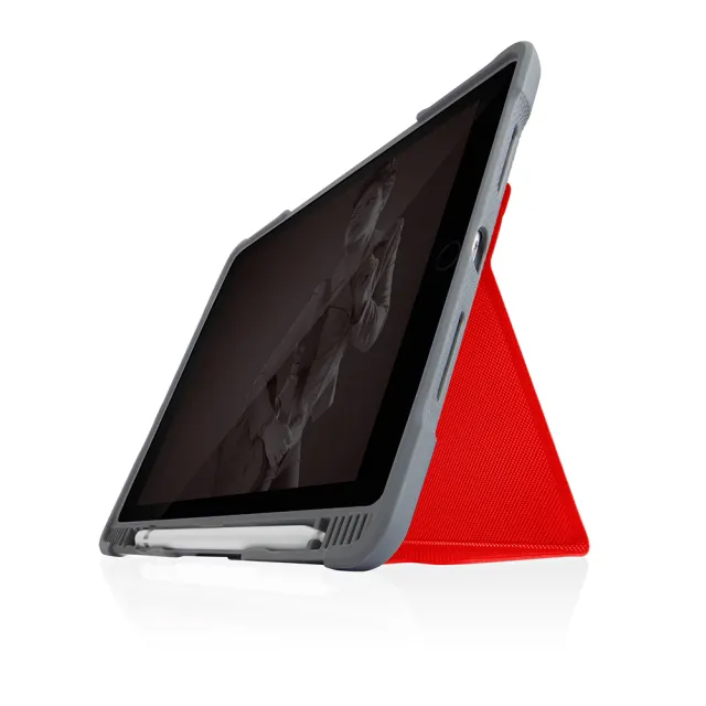 【STM】Dux Plus Duo for iPad 10.2吋 第九代/第八代/第七代(專用內建筆槽軍規防摔殼 - 紅)