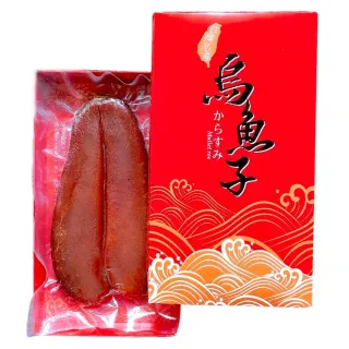 【池鮮生】嚴選金鑽6兩野生烏魚子禮盒1片組(六兩1片/附禮盒提袋1組)