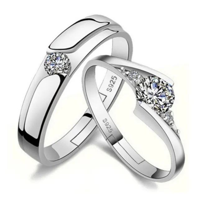 【I.Dear Jewelry】正白K-中意你-曲線晶鑽造型情侶可調節開口戒指(中意你)