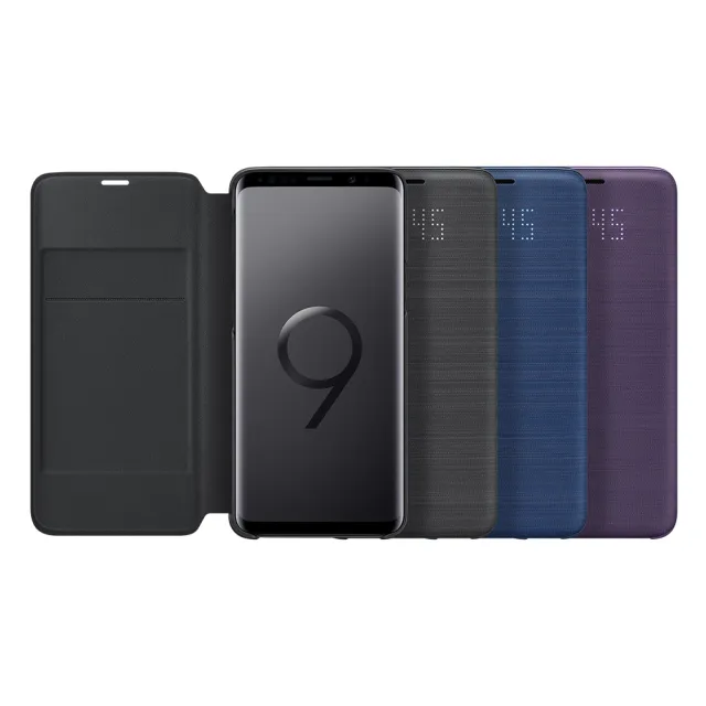 【Samsung 三星】拆封新品 Galaxy S9 LED 原廠皮革翻頁式皮套(盒裝)