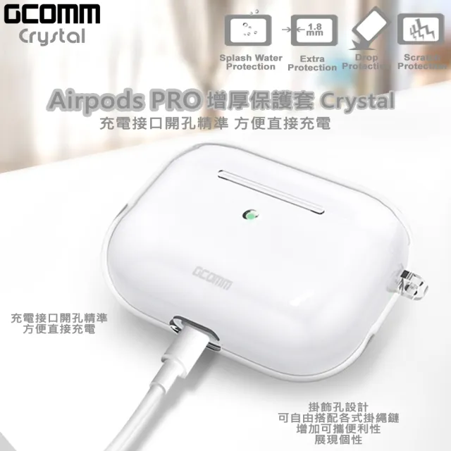 【GCOMM】GCOMM AirPods Pro 全透明保護套 Crystal(全透明 AirPods Pro)
