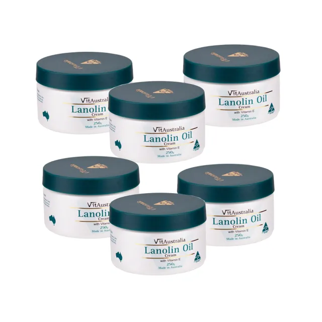 【Natures Care】VitAustralia 綿羊油滋潤霜含維他命E(6 入組 250g/罐)