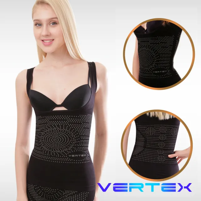 【VERTEX】遠紅外線電氣石能量極塑上衣-1件(黑色/膚色)