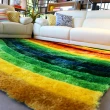 【山德力】凱伊地毯 - 彩虹 200X290cm(立體長毛 溫暖)