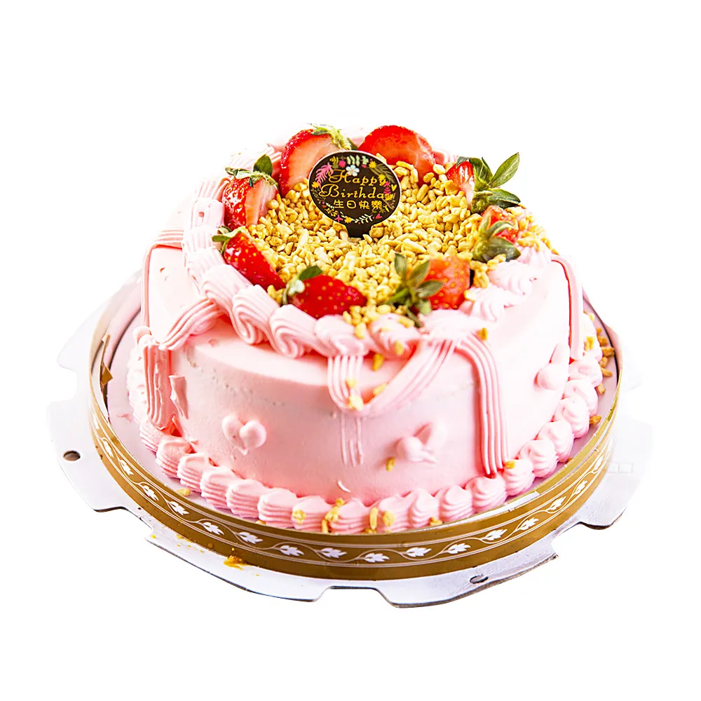 【樂活e棧】生日快樂蛋糕-粉紅華爾滋蛋糕(8吋/顆-預購)