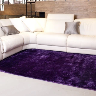 【山德力】歐密地毯 - 紫 160x230cm(地毯 長毛 毯子 毛毯 溫暖 生活美學)