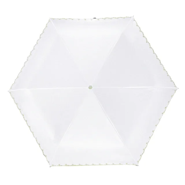 【2mm】色膠抗UV 刺繡星星花邊輕量彎把手開傘 買一送一(雨傘/迷你輕量傘/陽傘/折疊傘/晴雨傘/口袋傘)