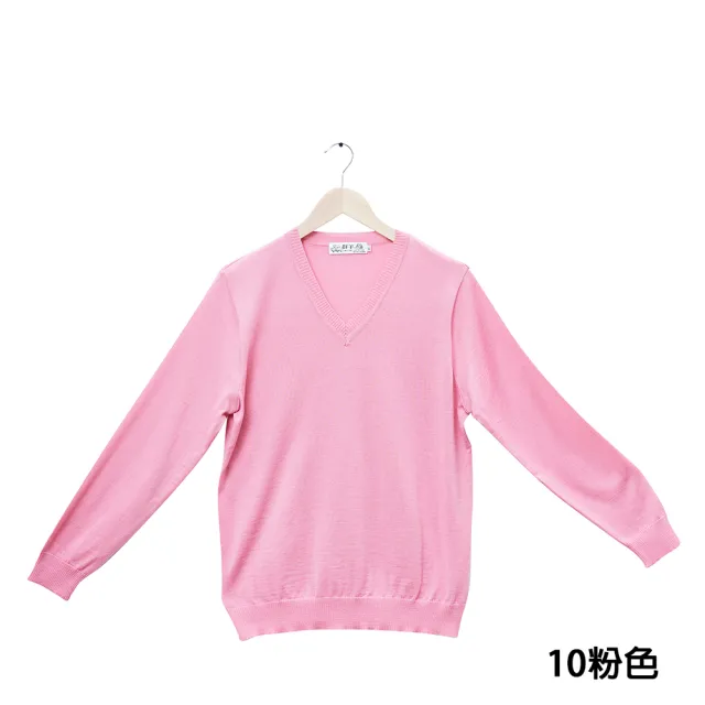 【Flocks Sheep 群羊】139 超細絲光防縮純羊毛 V領毛衣(超細羊毛纖維 絲光處理更亮麗 透氣保暖)