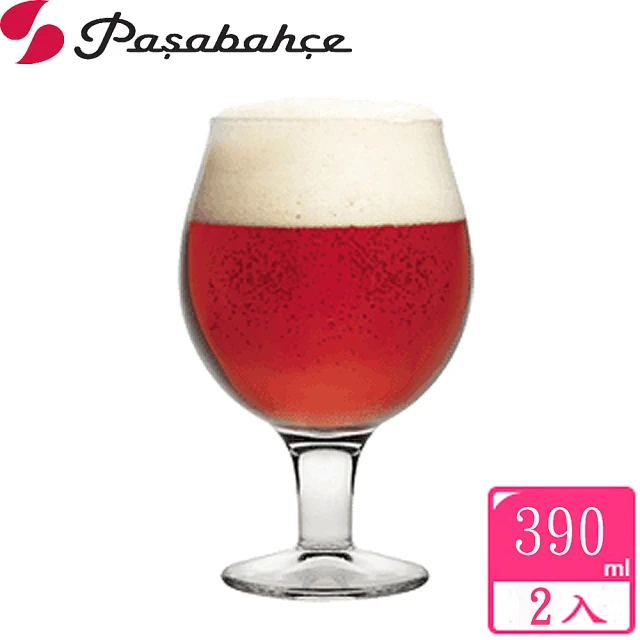 【Pasabahce】達夫特強化玻璃高腳啤酒杯390cc(二入組)