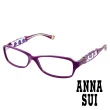 【ANNA SUI 安娜蘇】經典紫薔薇祕密花園造型眼鏡(紫色 AS519-1700)