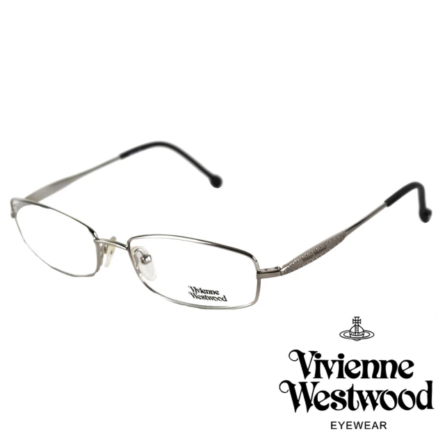 【Vivienne Westwood】英國精品時尚細框造型眼鏡(銀 VW025_02)