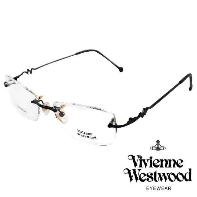 【Vivienne Westwood】英國精品時尚經典款造型眼鏡(黑 VW022_03)