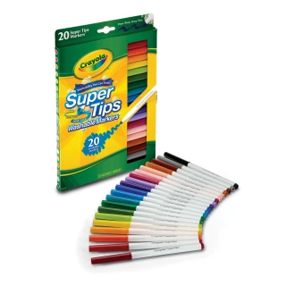 【crayola 繪兒樂】可水洗20色細桿彩色筆