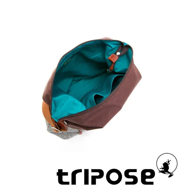【tripose】漫遊系列岩紋輕巧側肩背包(可可咖)