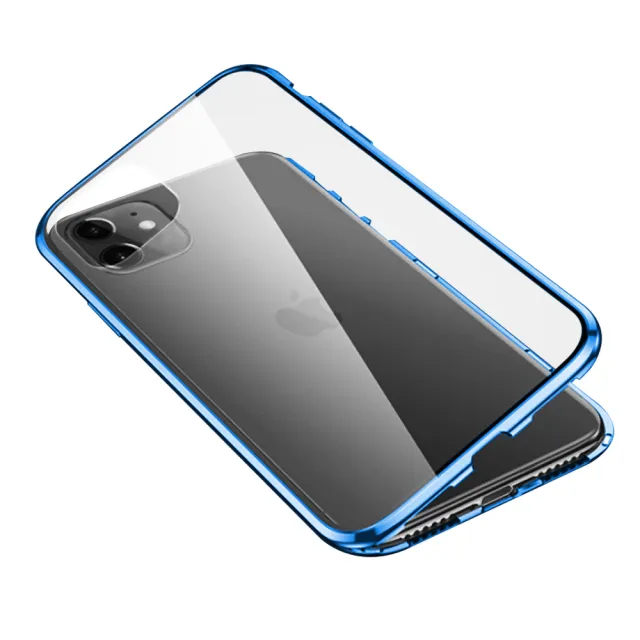 iPhone11 全包覆雙面玻璃磁吸殼防摔手機保護殼(iPhone11保護殼  iPhone11手機殼)