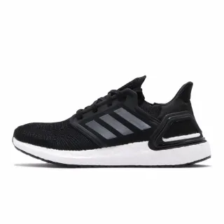 【adidas 愛迪達】慢跑鞋 UltraBOOST 20 男鞋 愛迪達 路跑 緩震 透氣 舒適 穿搭推薦 黑 白(EF1043)