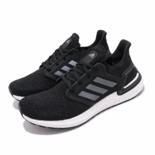 【adidas 愛迪達】慢跑鞋 UltraBOOST 20 男鞋 愛迪達 路跑 緩震 透氣 舒適 穿搭推薦 黑 白(EF1043)