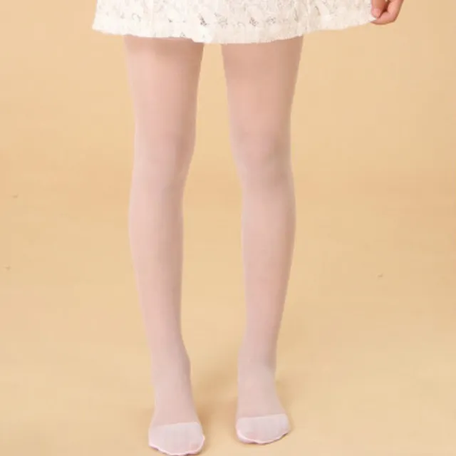 【橘魔法】女童透膚薄款絲襪褲襪白絲襪黑絲襪 (兒童褲襪童裝中大童女童禮服)