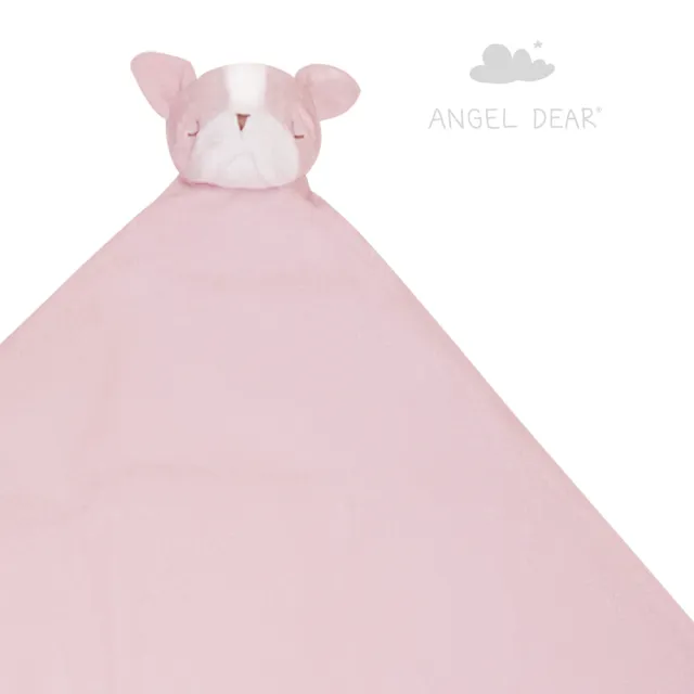 【Angel Dear】大頭動物嬰兒毛毯禮盒(粉紅鬥牛犬)